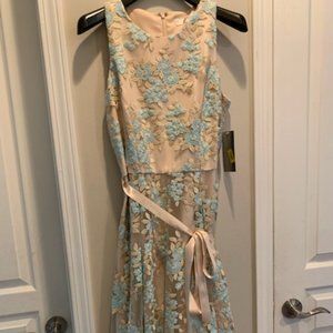 Tahari ASL, Size 10, Blue/Cream/Yellow NWT